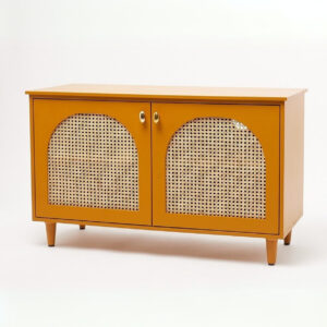 talent design, rattan kapaklı konsol, meşe ahşap büfe, minimalist tasarım konsol, modern depolama mobilyası, çekmeceli konsol tasarımı, İskandinav tarzı mobilya, doğal ahşap konsol, şık oturma odası mobilyası, zarif tasarım konsol, rustik rattan detaylı büfe, doğal malzemeli büfe, el yapımı ahşap konsol, dekoratif depolama çözümü, estetik ve fonksiyonel konsol, modern iç mekan büfe, El oyması kapaklı büfe, servant, servant dolabı