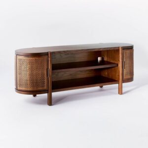 talent design, rattan kapaklı TV ünitesi, meşe ahşap konsol, minimalist tasarım TV sehpası, modern TV ünitesi, doğal malzemeli konsol, İskandinav tarzı mobilya, şık oturma odası konsolu, rustik TV sehpası, rattan detaylı mobilya, zarif tasarım TV ünitesi, doğal ahşap TV sehpası, el yapımı konsol tasarımı, dekoratif oturma odası konsolu, fonksiyonel TV ünitesi, estetik ve dayanıklı mobilya, Retro İskandinav tv ünitesi, Bombeli kapaklı tv ünitesi