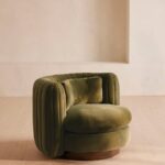 yuvarlak formlu koltuk, özel dokuma kumaş koltuk, yeşil renkli koltuk, modern tasarım koltuk, minimal çizgili koltuk, iç mekân için dekoratif koltuk, çağdaş yeşil koltuk modeli, rahat oturumlu yuvarlak koltuk, tasarım kumaş döşemeli koltuk, bohem stil koltuk, özel üretim yuvarlak koltuk, özel ölçü koltuk tasarımı, sipariş modern koltuk, ısmarlama tasarım koltuk, Talent Design koltuk, organik formlu koltuk, salon için şık yeşil koltuk