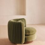 yuvarlak formlu koltuk, özel dokuma kumaş koltuk, yeşil renkli koltuk, modern tasarım koltuk, minimal çizgili koltuk, iç mekân için dekoratif koltuk, çağdaş yeşil koltuk modeli, rahat oturumlu yuvarlak koltuk, tasarım kumaş döşemeli koltuk, bohem stil koltuk, özel üretim yuvarlak koltuk, özel ölçü koltuk tasarımı, sipariş modern koltuk, ısmarlama tasarım koltuk, Talent Design koltuk, organik formlu koltuk, salon için şık yeşil koltuk