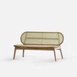hasır sırtlı bench, rattan sırtlı oturma bankı, modern doğal bench, iç mekân için şık puf, meşe ayaklı rattan bank, otel tipi bench tasarımı, doğal tonlarda oturma mobilyası, organik form bench, salon için uzun oturma alanı, Talent Design bench, özel üretim rattan bank, sipariş mobilya üretimi, ısmarlama oturma mobilyası, özel ölçü bench tasarımı, çağdaş rattan koltuk formu, bohem modern puf, estetik ahşap oturma bankı, iç mekâna uygun doğal bench, rahat oturumlu salon mobilyası