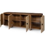 hasır rattan büfe, bombeli kapaklı büfe, modern bohem büfe tasarımı, minimal çizgili büfe, doğal rattan dokulu dolap, iç mekân için dekoratif büfe, organik formlu kapaklı büfe, salon için modern büfe, el yapımı büfe mobilyası, ceviz detaylı büfe, özel üretim tasarım büfe, özel ölçü büfe dolap, sipariş mobilya üretimi, ısmarlama büfe modeli, Talent Design büfe, çağdaş rattan büfe, kıvrımlı kapak detaylı büfe, tasarım mobilya önerisi