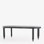 siyah lake yemek masası, mermer tablalı masa, oval masa tasarımı, top ayaklı modern masa, Amerikan lake yemek masası, Norra koleksiyon yemek masası, iç mimari uyumlu masa, sade ve şık yemek masası, minimal çizgili masa modeli, salon için lüks masa önerisi, zarif çizgilere sahip masa, doğal taş masa tablası, iç mekanlara özel masa, ısmarlama mobilya yemek masası, özel üretim mermer masa, ölçüye göre üretilen masa, dekoratif yemek alanı masası, Talent Design masa modeli, çağdaş yemek odası tasarımı