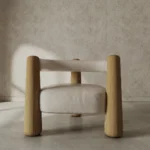 talent design, selba koltuk, sopa ayaklı koltuk, masif meşe koltuk, bohem tarz koltuk, yuvarlak hatlı modern koltuk, minimalist tasarım koltuk, boucle kumaş koltuk, iç mekân tasarım koltuğu, doğal ahşap koltuk, konforlu salon koltuğu, özgün tasarım oturma koltuğu, skandinav çizgili koltuk, doğal doku oturma grubu, silindirik ayaklı koltuk