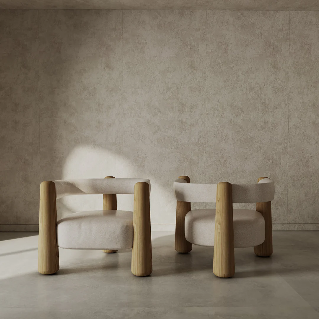 talent design, selba koltuk, sopa ayaklı koltuk, masif meşe koltuk, bohem tarz koltuk, yuvarlak hatlı modern koltuk, minimalist tasarım koltuk, boucle kumaş koltuk, iç mekân tasarım koltuğu, doğal ahşap koltuk, konforlu salon koltuğu, özgün tasarım oturma koltuğu, skandinav çizgili koltuk, doğal doku oturma grubu, silindirik ayaklı koltuk