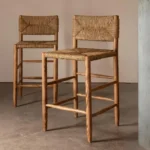 talent design, bar sandalyesi, hasır bar sandalyesi, rattan oturumlu sandalye, doğal ip örgü sandalye, masif kestane sandalye, yüksek oturum sandalye, rustik bar sandalyesi, mutfak adası sandalyesi, el yapımı bar sandalyesi, organik tasarım sandalye, bohem bar taburesi, otantik yüksek sandalye