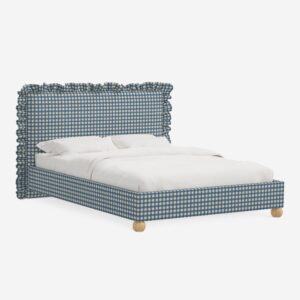 talent design, zira karyola, ekose kumaş yatak, bohem başlıklı karyola, ingiliz tarzı kumaş döşeme, keten kumaş yatak başlığı, rustik modern karyola, ahşap top ayaklı yatak, çizgili karyola modeli, yatak odası tasarım önerisi, romantik stil yatak, ruffle detaylı başlık, minimal country karyola, dekoratif kumaş karyola