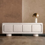Arel Dolap, modern dolap, heykelsi tasarım mobilya, özel üretim dolap, minimalist depolama ünitesi, avangart mobilya, silindirik ayaklı dolap, sustainable furniture, custom made cabinet, contemporary furniture Istanbul, coastal home mobilya, Urla Bodrum Çeşme yazlık ev mobilyası