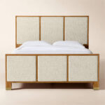 talent design, calvena karyola, modern karyola, masif ahşap karyola, kumaş panelli karyola, pirinç detaylı karyola, yatak odası mobilyası, contemporary bed, özel üretim mobilya, özel ölçü mobilya, sipariş mobilya, ısmarlama mobilya, handcrafted bed, custom made bed frame