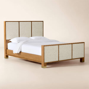 talent design, calvena karyola, modern karyola, masif ahşap karyola, kumaş panelli karyola, pirinç detaylı karyola, yatak odası mobilyası, contemporary bed, özel üretim mobilya, özel ölçü mobilya, sipariş mobilya, ısmarlama mobilya, handcrafted bed, custom made bed frame
