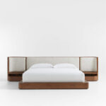talent design, dolores karyola, masif ahşap karyola, otel mobilyası, özel üretim karyola, sipariş mobilya, özel ölçü karyola, ısmarlama mobilya, modern başlıklı karyola, bouclé kumaş karyola, lüks otel mobilyası