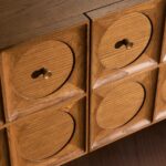 dorven büfe, masif ahşap büfe, dairesel desenli büfe, özel ölçü büfe, ısmarlama mobilya, sipariş mobilya, modern büfe tasarımı, coastal home sideboard, urla bodrum çeşme ev dekorasyonu, talent design nişantaşı