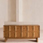dorven büfe, masif ahşap büfe, dairesel desenli büfe, özel ölçü büfe, ısmarlama mobilya, sipariş mobilya, modern büfe tasarımı, coastal home sideboard, urla bodrum çeşme ev dekorasyonu, talent design nişantaşı