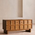 dorven büfe, masif ahşap büfe, dairesel desenli büfe, özel ölçü büfe, ısmarlama mobilya, sipariş mobilya, modern büfe tasarımı, coastal home sideboard, urla bodrum çeşme ev dekorasyonu, talent design nişantaşı