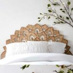 talent design, lotus yatak başı, ahşap oyma başlık, dekoratif yatak başı, boho tarz yatak başı, mistik mobilya, özel üretim mobilya, özel ölçü mobilya, sipariş mobilya, ısmarlama mobilya, handcrafted headboard, lotus wood carving headboard