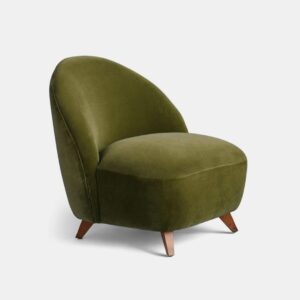 Melora Berjer, modern berjer tasarımı, kadife berjer, özel üretim berjer, lüks oturma koltuğu, minimalist berjer, rahat berjer, doğal ahşap mobilya, sustainable furniture, custom made armchair, contemporary furniture Istanbul, coastal home mobilya, Urla Bodrum Çeşme yazlık ev mobilyası