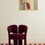 narla sandalye, modern tasarım sandalye, oval form sandalye, özel üretim mobilya, sipariş sandalye, ısmarlama mobilya, contemporary dining chair, kadife döşemeli sandalye, modern yemek odası mobilyası, minimal tasarım sandalye