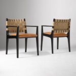 dokuma sırtlı sandalye, masif ahşap sandalye, modern yemek sandalyesi, minimal sandalye tasarımı, doğal cila mobilya, zamansız sandalye modeli, Maison Française dekorasyon dili, coastal ev mobilyası, Talent Design sandalye, kişiye özel üretim sandalye