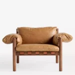 deri koltuk, modern koltuk, ceviz ahşap koltuk, özel üretim koltuk, zamansız tasarım, lüks koltuk, tasarım mobilya, Talent Design koltuk, Maison Francaise mobilya, minimal oturma grubu, doğal deri mobilya, sürdürülebilir tasarım