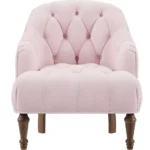 Velora Koltuk, pastel mavi koltuk, pembe kapitoneli koltuk, modern klasik koltuk, özel üretim koltuk, romantik oturma koltuğu, lüks koltuk tasarımı, sustainable furniture, custom made armchair, contemporary furniture Istanbul, coastal home mobilya, Urla Bodrum Çeşme yazlık ev mobilyası