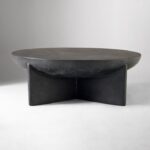 beton görünümlü sehpa, yuvarlak modern sehpa, minimal coffee table, heykelsi form sehpa, zamansız tasarım sehpa, Maison Française dekorasyon, coastal ev mobilyası, iç dış mekân sehpa, Talent Design özel üretim, sürdürülebilir tasarım mobilya