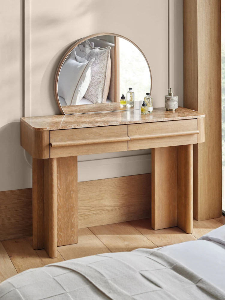 avenda makyaj masası, aynalı makyaj masası, doğal meşe masa, modern tasarım mobilya, dressing table, özel üretim mobilya, ısmarlama mobilya, handcrafted furniture, talent design furniture
