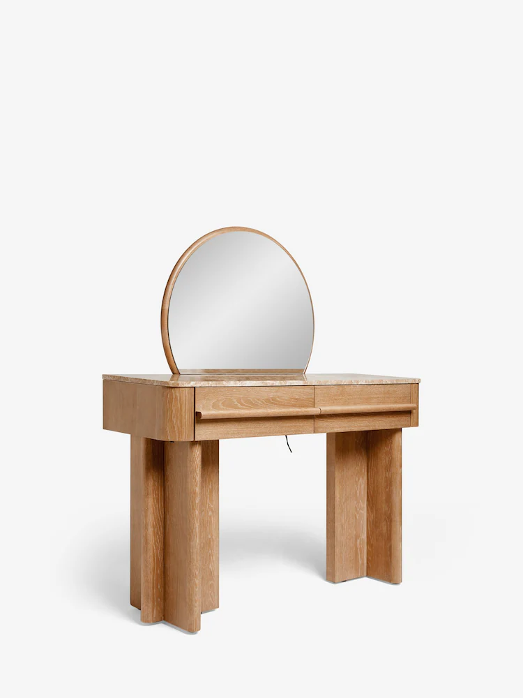 avenda makyaj masası, aynalı makyaj masası, doğal meşe masa, modern tasarım mobilya, dressing table, özel üretim mobilya, ısmarlama mobilya, handcrafted furniture, talent design furniture