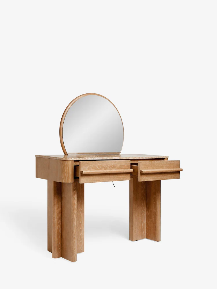 avenda makyaj masası, aynalı makyaj masası, doğal meşe masa, modern tasarım mobilya, dressing table, özel üretim mobilya, ısmarlama mobilya, handcrafted furniture, talent design furniture