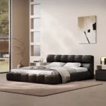barella karyola, kazayağı desenli yatak, modern döşemeli baza, özel üretim karyola, statement bed, ısmarlama yatak odası mobilya, bold textile bed, luxury upholstered bed, talent design karyola