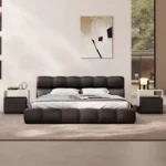 barella karyola, kazayağı desenli yatak, modern döşemeli baza, özel üretim karyola, statement bed, ısmarlama yatak odası mobilya, bold textile bed, luxury upholstered bed, talent design karyola