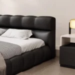 barella karyola, kazayağı desenli yatak, modern döşemeli baza, özel üretim karyola, statement bed, ısmarlama yatak odası mobilya, bold textile bed, luxury upholstered bed, talent design karyola
