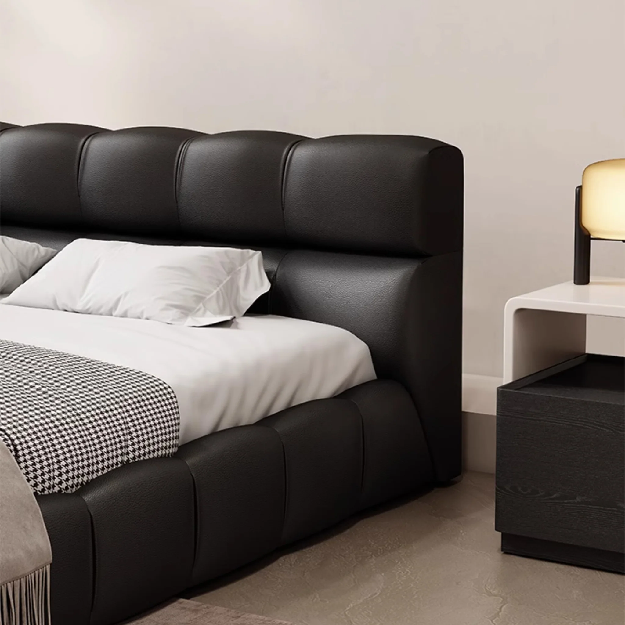 barella karyola, kazayağı desenli yatak, modern döşemeli baza, özel üretim karyola, statement bed, ısmarlama yatak odası mobilya, bold textile bed, luxury upholstered bed, talent design karyola