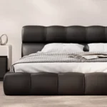 barella karyola, kazayağı desenli yatak, modern döşemeli baza, özel üretim karyola, statement bed, ısmarlama yatak odası mobilya, bold textile bed, luxury upholstered bed, talent design karyola