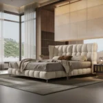belnora karyola, modern kapitone yatak, kanat başlıklı karyola, özel üretim baza, sipariş yatak, ısmarlama mobilya, modern döşemeli yatak, soft headboard bed, luxury upholstered bed, talent design karyola