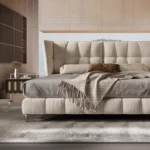 belnora karyola, modern kapitone yatak, kanat başlıklı karyola, özel üretim baza, sipariş yatak, ısmarlama mobilya, modern döşemeli yatak, soft headboard bed, luxury upholstered bed, talent design karyola