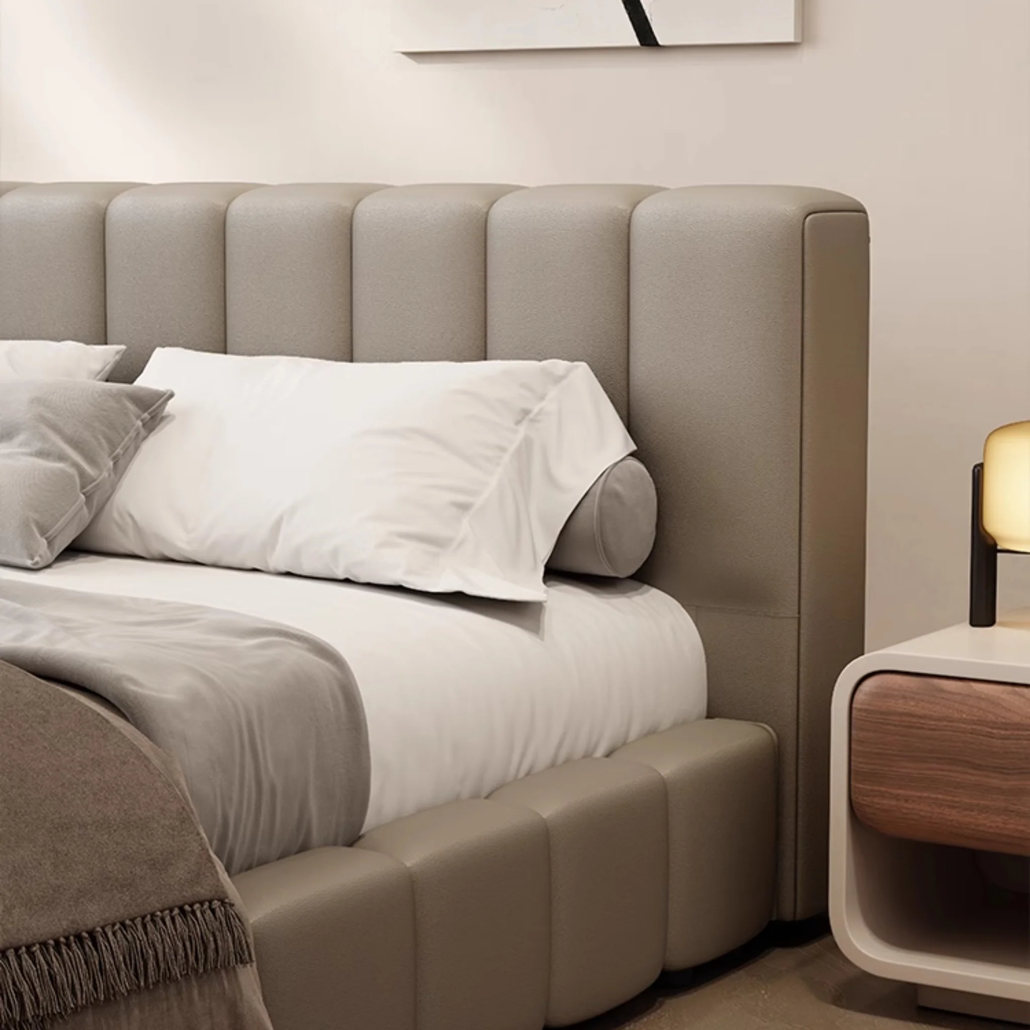bolvia karyola, kapitone baza yatak, alçak platform bed, modern döşemeli karyola, özel üretim yatak, sipariş yatak odası mobilyası, ısmarlama karyola, boucle bed frame, contemporary soft bed, luxury upholstered bed