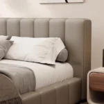 bolvia karyola, kapitone baza yatak, alçak platform bed, modern döşemeli karyola, özel üretim yatak, sipariş yatak odası mobilyası, ısmarlama karyola, boucle bed frame, contemporary soft bed, luxury upholstered bed