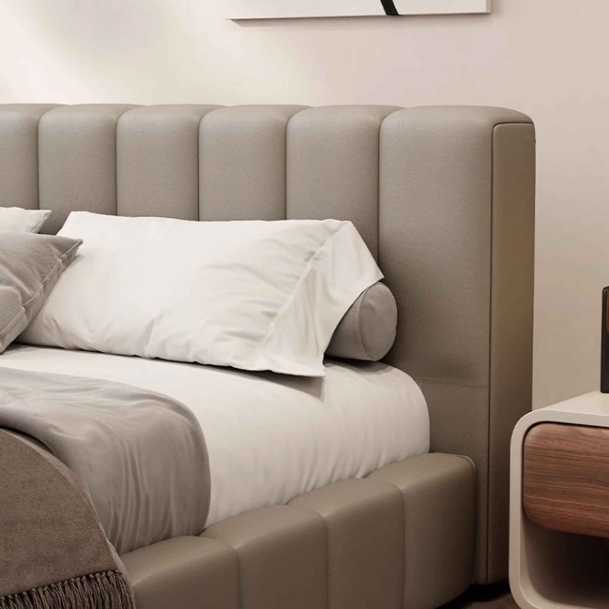 bolvia karyola, kapitone baza yatak, alçak platform bed, modern döşemeli karyola, özel üretim yatak, sipariş yatak odası mobilyası, ısmarlama karyola, boucle bed frame, contemporary soft bed, luxury upholstered bed