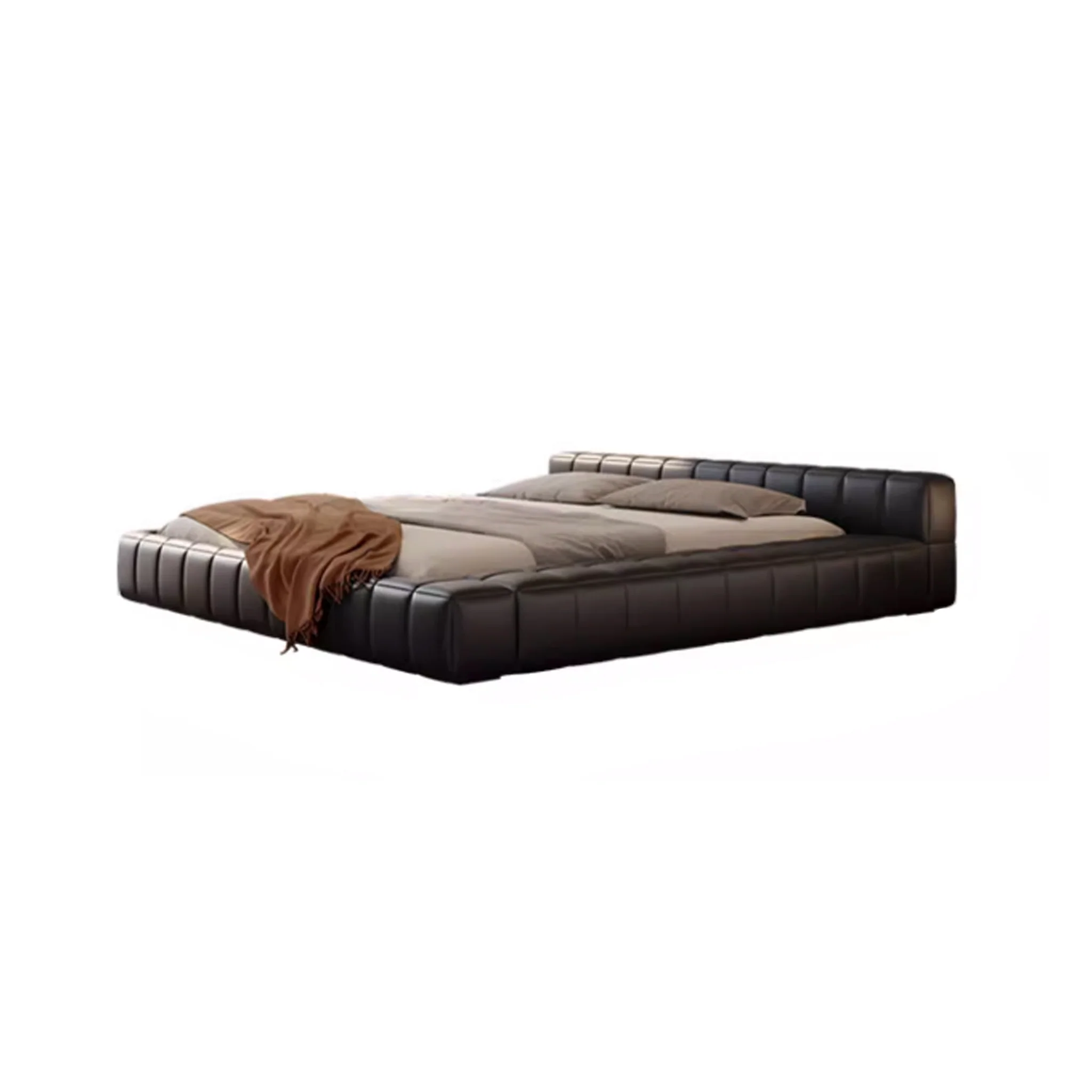 bredon karyola, alçak platform yatak, deri kapitone baza, modern minimal karyola, özel üretim yatak odası, sipariş mobilya, ısmarlama baza yatak, zen stil yatak, contemporary leather bed, talent design karyola