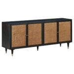 talent design, caveno büfe, siyah ahşap büfe, hasır kapaklı büfe, modern büfe, bohem büfe, salon büfesi, yemek odası büfesi, depolama dolabı, tv ünitesi alternatif, özel üretim mobilya, sipariş mobilya, özel ölçü mobilya, ısmarlama mobilya, handcrafted buffet, custom made buffet