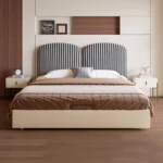 duvella karyola, çizgili başlıklı yatak, kemerli yatak başlığı, modern karyola, özel üretim yatak, özel ölçü mobilya, sipariş mobilya, ısmarlama yatak, otel tarzı karyola, contemporary bed, upholstered headboard