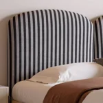 duvella karyola, çizgili başlıklı yatak, kemerli yatak başlığı, modern karyola, özel üretim yatak, özel ölçü mobilya, sipariş mobilya, ısmarlama yatak, otel tarzı karyola, contemporary bed, upholstered headboard