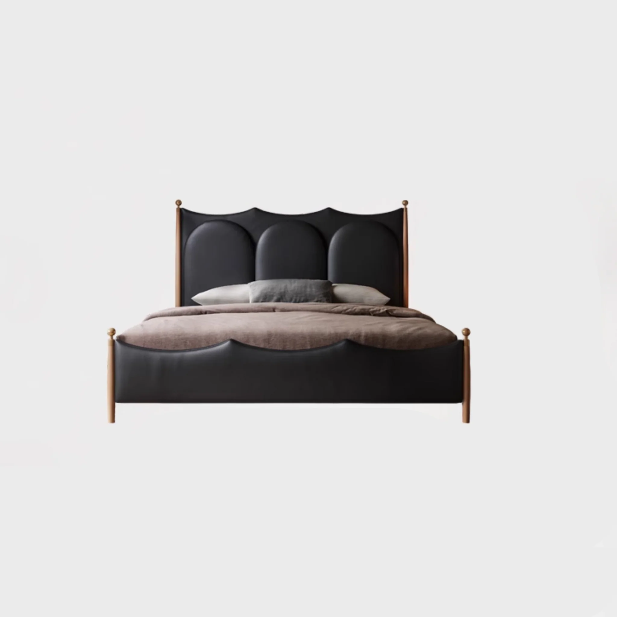 talent design, fioren karyola, deri başlıklı karyola, özel üretim yatak, kavisli başlık karyola, modern yatak odası, sipariş mobilya, ısmarlama mobilya, özel ölçü karyola, luxury bed, contemporary bed, pirinç detaylı yatak