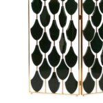 lumera paravan, dekoratif metal paravan, siyah yaprak paravan, altın çerçeveli oda bölücü, modern paravan tasarımı, özel üretim paravan, sipariş mobilya, ısmarlama dekorasyon ürünü, luxury room divider, artistic screen, handcrafted partition