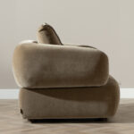 lunaro koltuk, modern berjer koltuk, yuvarlak hatlı koltuk, özel üretim mobilya, ısmarlama koltuk, boucle kaplı koltuk, retro modern koltuk, konforlu tekli koltuk, salon koltuk tasarımı, talent design koltuk
