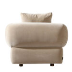 lunaro koltuk, modern berjer koltuk, yuvarlak hatlı koltuk, özel üretim mobilya, ısmarlama koltuk, boucle kaplı koltuk, retro modern koltuk, konforlu tekli koltuk, salon koltuk tasarımı, talent design koltuk