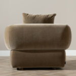 lunaro koltuk, modern berjer koltuk, yuvarlak hatlı koltuk, özel üretim mobilya, ısmarlama koltuk, boucle kaplı koltuk, retro modern koltuk, konforlu tekli koltuk, salon koltuk tasarımı, talent design koltuk