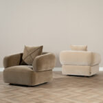 lunaro koltuk, modern berjer koltuk, yuvarlak hatlı koltuk, özel üretim mobilya, ısmarlama koltuk, boucle kaplı koltuk, retro modern koltuk, konforlu tekli koltuk, salon koltuk tasarımı, talent design koltuk