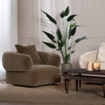 lunaro koltuk, modern berjer koltuk, yuvarlak hatlı koltuk, özel üretim mobilya, ısmarlama koltuk, boucle kaplı koltuk, retro modern koltuk, konforlu tekli koltuk, salon koltuk tasarımı, talent design koltuk