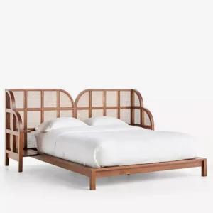 talent design, mahsen karyola, rattan başlıklı karyola, modern yatak, özel üretim mobilya, sipariş mobilya, ısmarlama mobilya, ahşap karyola, el işçiliği yatak, coastal furniture, contemporary bed, handmade furniture